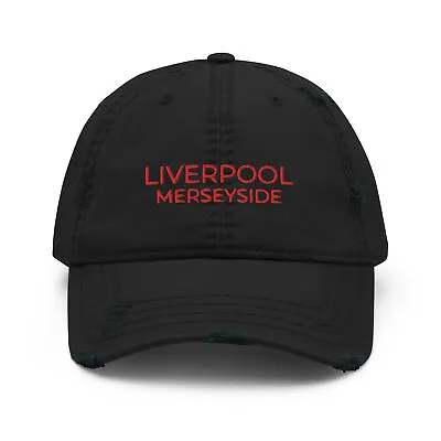 $29.80 • Buy Liverpool Minimalist Design Embroidered Distressed Dad Hat Soccer Football Cap