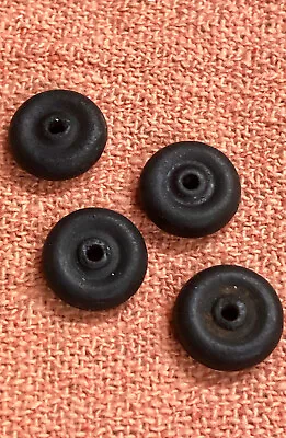 4  Black Original Nos  Rubber Toy Tires 1/2  - Tootsietoy Barclay Hubley Manoil • $4.49