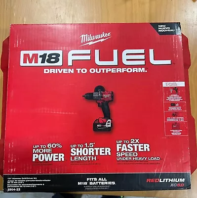 New M18 Fuel Hammer Drill Kit With Case (2804-22) • $250