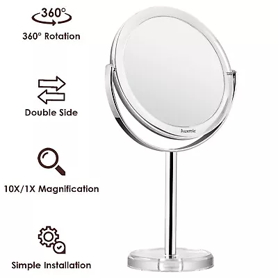 Auxmir® Double-Sided 7X / 10X Magnifying Makeup Mirror 360° Swivel Freestanding • £10.99