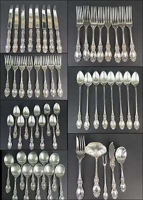 Vintage 57pc Wallace USA 'Lucerne' Sterling Silver Cutlery Setting • $2576.54