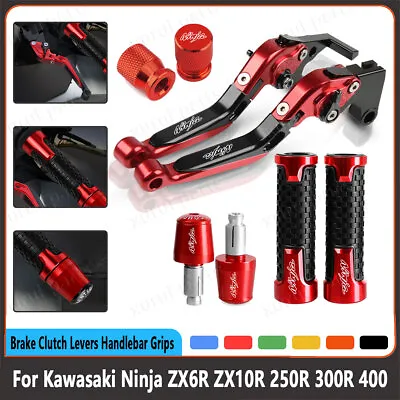 For Kawasaki Ninja ZX6R ZX10R 250R 300R 400 Brake Clutch Levers Handlebar Grips • $58.99