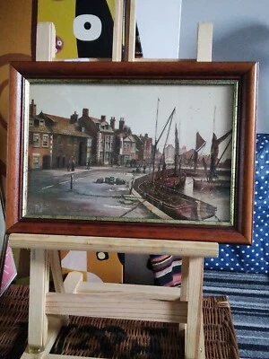 £10 • Buy Vintage Kevin Platt  Print . Wells-Next-The-Sea. Norfolk Framed