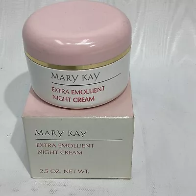 Mary Kay Extra Emollient Night Cream Jar 2.5 Oz Full Size Rare Original Formula • $56