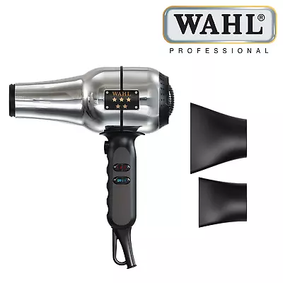 Wahl Professional 5-Star Barber Hairdryer 2200W Retro Chrome Style • £51.59