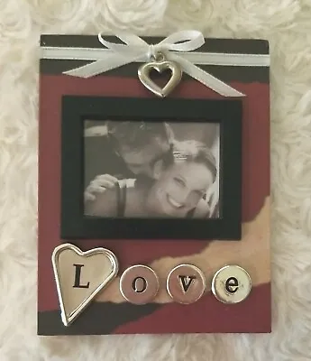 NEW Magnetic Mini Picture Photo Frames LOVE Scrapbook Heart Gift Favors Wedding  • $1.75