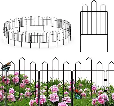 24 Panels No Dig Fencing Metal Flower Bed Fencing For Yard Landscape Patio 25ft • $38.52