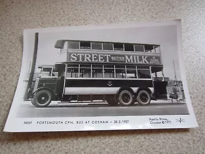 M569 Portsmouth Corporation Bus At Cosham In 1927 Pamlin RPPC • £1.29