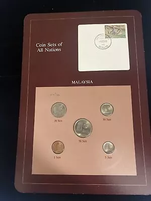 🪙Coin Sets Of All Nations Malaysia 1985 Postmark And Stamp. 5 Coins🪙 • $17.99