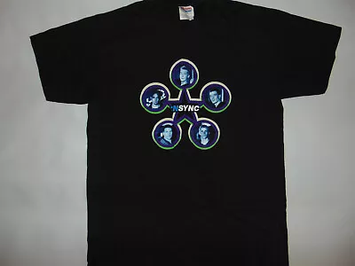 NSYNC Vintage 90s Boy Band Timberlake Youth XL 18-20 Album Tour Black Shirt NEW • $36.75