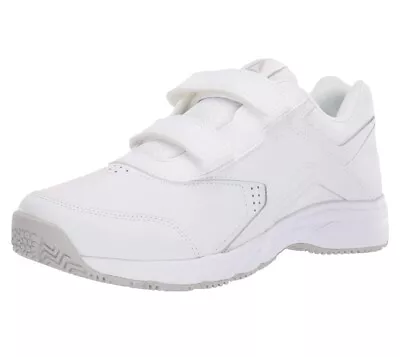 REEBOK MemoryTech White Strap Sneakers Adult Men Comfort Shoes 9.5 • $49.99