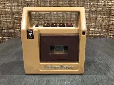 Vintage 80’S Fisher Price Brown Cassette Player Tape Recorder 826 (needs Repair) • $10