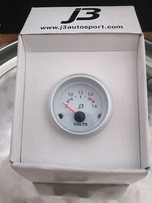 £12.50 • Buy Voltage Gauge Meter 8-16V 2  52mm Mechanical White LED Car Auto Volt Voltmeter