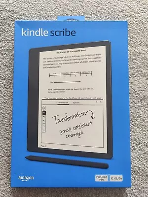 Amazon Kindle Scribe 32GB WiFi 10.2  E-book Reader + Premium Pen • £238