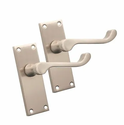 £9.95 • Buy Victorian Scroll Door Handle Sets Lever LATCH – Chrome/Brass/Satin Finishes