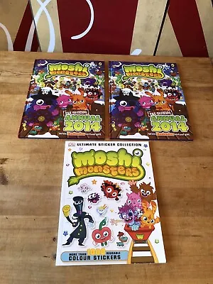 £3 • Buy Moshi Monsters Bundle Of Books 2014 Annuals DK Ultimate Sticker Collection Book