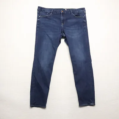 H&M &Denim Women's Plus Size 20 Blue Skinny Dark Wash Cotton Blend Stretch Jeans • $11.61