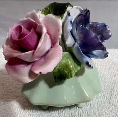 Radnor Bone China England Porcelain Vase Bouquet With Flowers  3  • $50.23