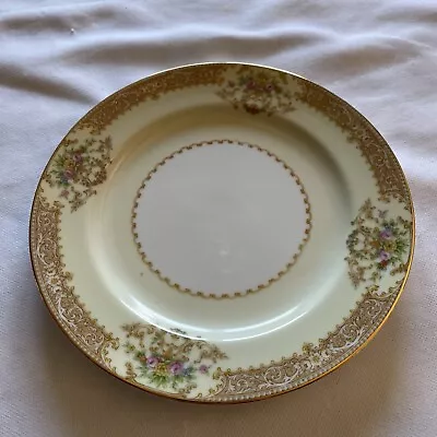 VTG 1947 Occupied Japan NORITAKE China Gold Rim Floral Spray 6  Dessert Sm Plate • $15