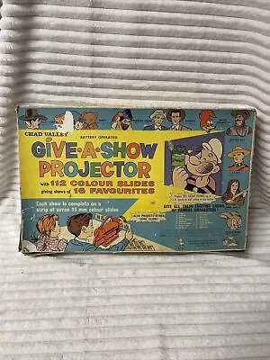 Rare Vintage Chad Valley GIVE A SHOW PROJECTOR Toy Cartoon Slides • £39.99