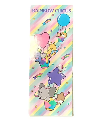 VINTAGE Rainbow Circus Sanrio Notepad ~ Animals Balloons Stars Party ~ 1985 • $29.99