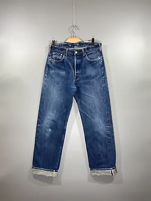 Levis LVC Mens 501XX Big E Made In USA Buckle Back Selvage Jeans Size W32 L36 • $175