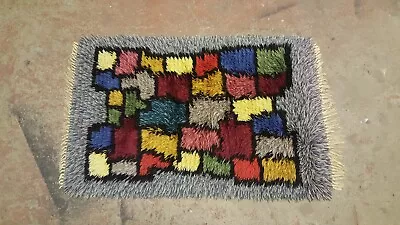 £29.51 • Buy Vintage Rya Rug Shag Carpet Sweden Scandinavia 1960s Mid Century Modern