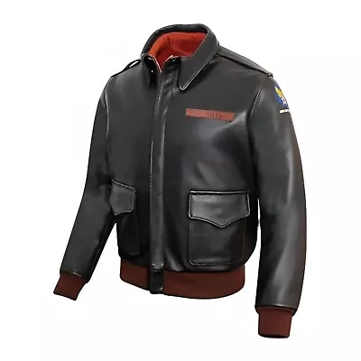 Man's Steve McQueen The Great Escape Geniune Cowhide Biker Leather Jacket Men • $159.99