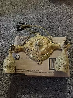 Antique Ceiling Mount Cast Metal Ornate Light Fixture  • $25