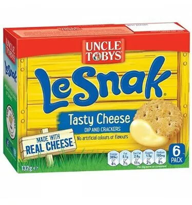 Uncle Toby Le Snak Tasty Cheese Biscuits 132gm • $8.95