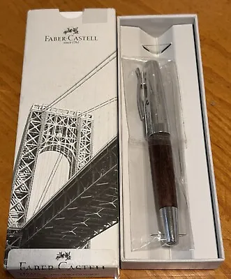 Faber-Castell E-Motion Wood & Chrome Brown  Rollerball Pen 148225 (Used) • $92.07