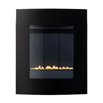 £295 • Buy Focal Point Ebony Black Rotary Control Wall Mounted Gas Flueless Fire 520 X 620m