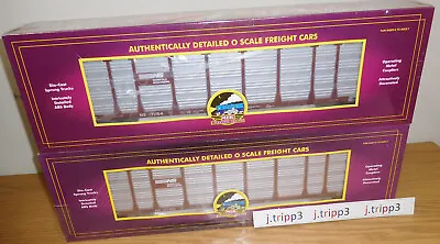 Mth 20-98313 Norfolk Southern Ns Corrugated Auto Carrier O Scale Train 2-pack • $199.95