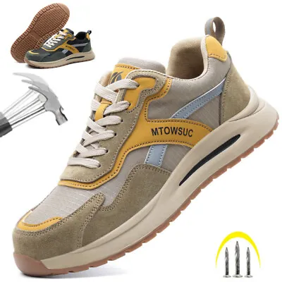 Mens Safety Shoes Work Trainers Womens Steel Toe Cap Lightweight Hiking Boots • £27.99