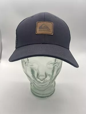 Quicksilver Trucker Mesh Back Navy Blue Adjustable Snapback Hat/Cap-One Size • $11.99
