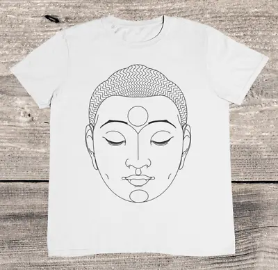 £10.99 • Buy Buddha T Shirt - One Line Buddha Art - %100 Premium Cotton