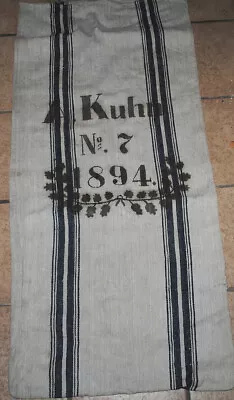Antique German Linen Grain Feed Sack 1894 • $99