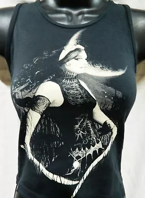 Balanced Moon Warrior Hand Dyed Black Tank Top Juniors Style Women's Shirt NEW • $16.99