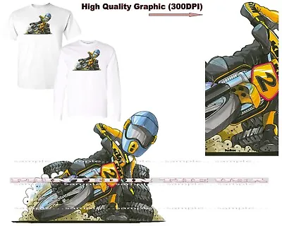 KTM Super Motocross Motorcycle Racer #2 Digirods / Koolart Cartoon Car T Shirt • $22.95