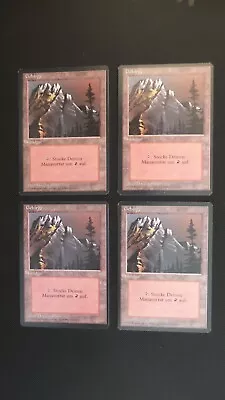 FBB Revised ** 4x Mountain (B) (German) X4 ** Mtg Magic (EX/SP) #1 • $5.99