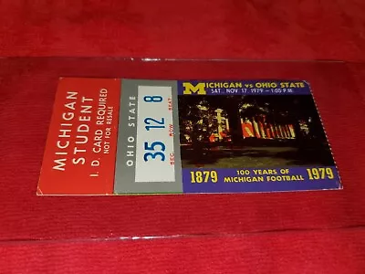 Vintage Ticket Stub  Michigan Football Vs Ohio State Nov 17th 1979 • $14.99