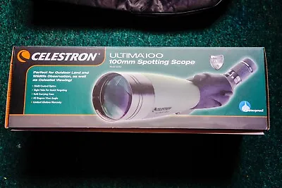 Celestron Ultima 100 22-66x100mm Angled Zoom Spotting Scope - Green/Black... • £129