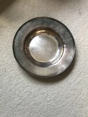 Vintage Large Silver Dish Trophy Bowl  In Memory Of Irving E. Baker By His Wife  • $39.99