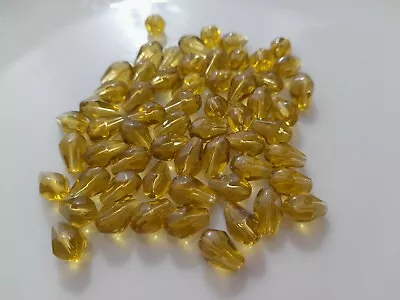 £1.59 • Buy Job Lot Of 60 Pieces Of Faceted Teardrop Beads Loose 9x6mm Approx