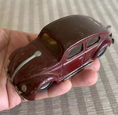 Vintage Dux VW Volkswagen Beetle Bug Split Window Wind Up Tin Car Made Germany • $124.95