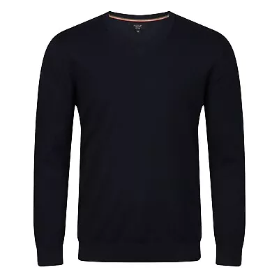 Mens Next V Neck Jumper Cotton Pullover Knitted Lightweight Plain Sweater Top • £9.99