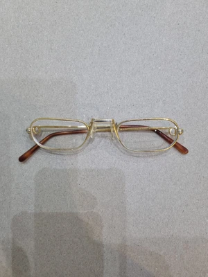 $380 • Buy Vinta Authentic Cartier Eyeglasses Frame Gold Glasses 