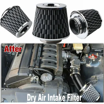 Universal 3  Performance High Flow Cold Air Intake Cone Replacement Dry Filter • $19.98