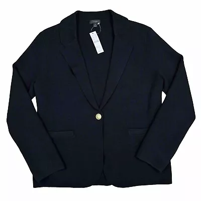 J.Crew Camille Sweater Blazer Jacket Cotton Wool Black Size M Medium NWT • $133.62