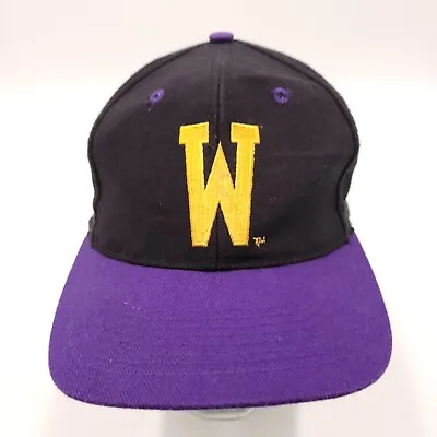 Washington Huskies Mens Baseball Hat Fitted Size 7 3/8 Spellout U Of W Vintage  • $18.75